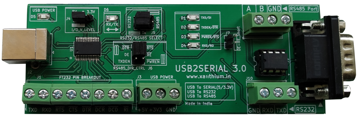 buy industrial grade Ft232 usb to serial rs232 rs485 converter in India with FT232 breakout Board with Screw terminals