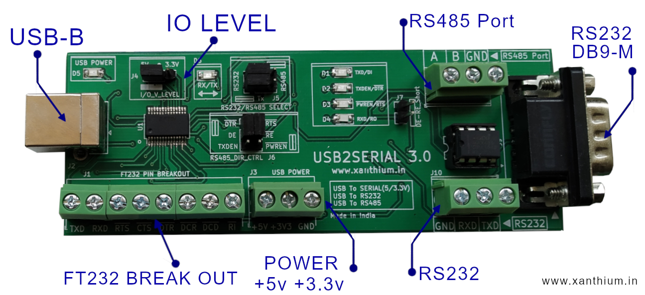  buy  USB to Serial,RS232,RS485 Converter (USB2SERIAL V3.0) online india 