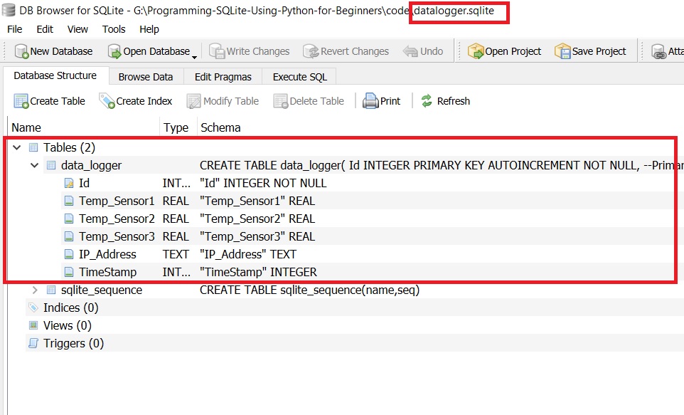 creating a sqlite table with strict mode using python