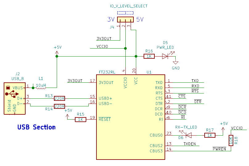 usb section of USB to Serial RS485 converter based on FT232 running on Linux ,windows,Mac OSX