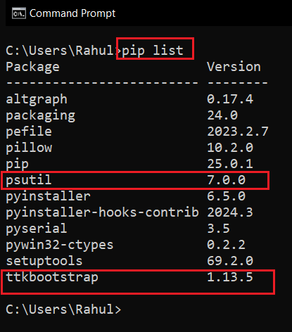 buliding a python tkinter based system monitor that logs data like CPU usage ,RAM usage,CPU frequency ,Number of Cores etc using psutil library and ttkbootstrap