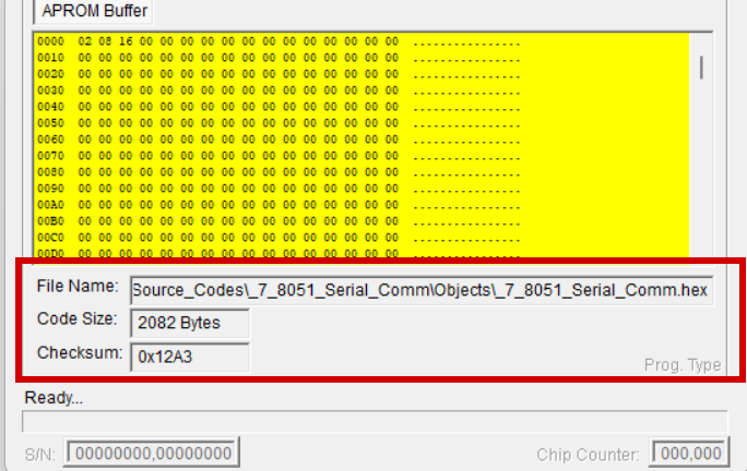 how to flash firmware into 8051 using PC com port tutorial
