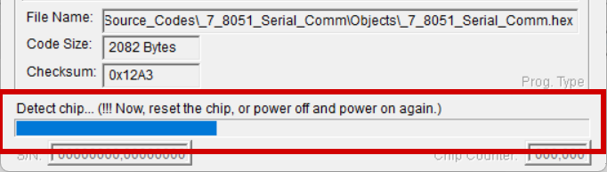 reset nuvoton chip during isp software upload