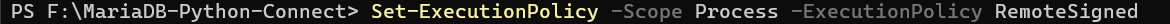 changing the execution policy 