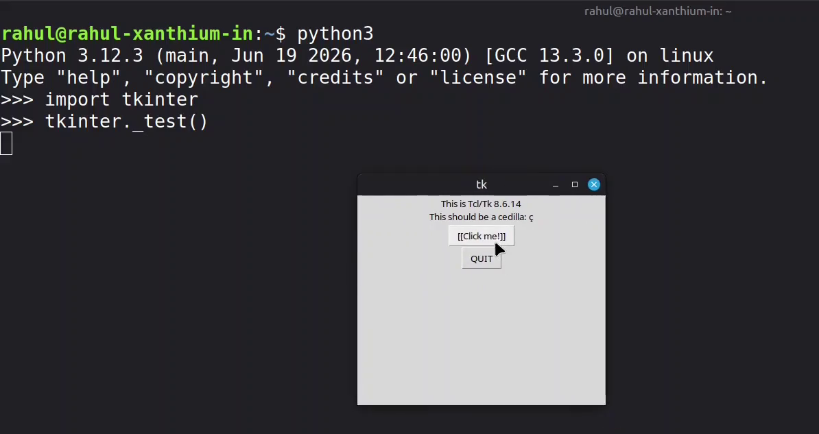 Installing Tkinter on Linux using  apt 