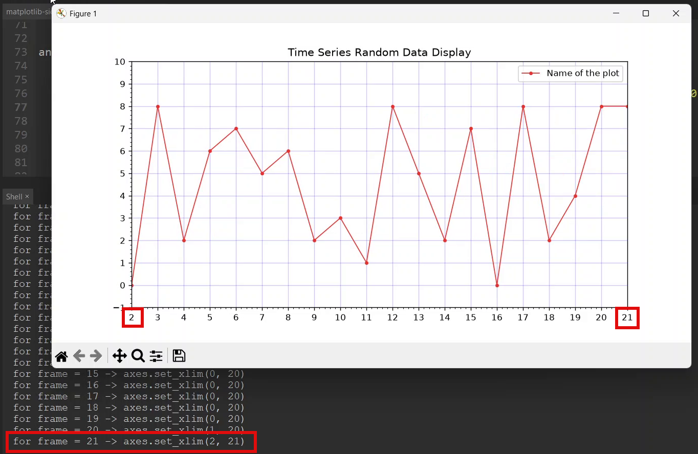 matplotlib funcanimation real time update xlim