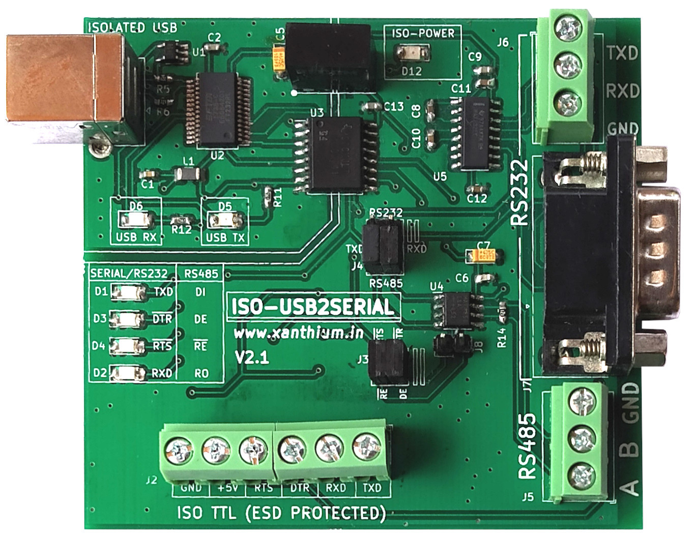 Buy cheap DIN rail mountable Isolated USB to Serial (TTL) /RS232/RS485 converter from India Bangalore(Bengaluru)