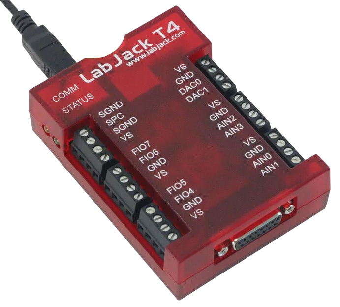 interfacing labjack data acquisition system with python and tkinter for data logging to csv file 