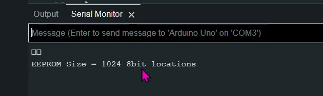 How to find the length of the internal embedded eeprom of Arduino Uno (ATmega328p)