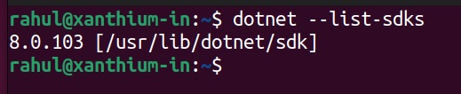 how to list the installed dotnet sdks on Linux systems