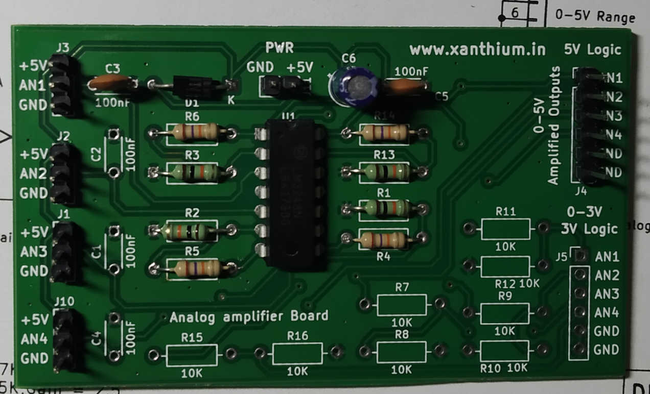 assembling lm324 amplifier for small signal amplification