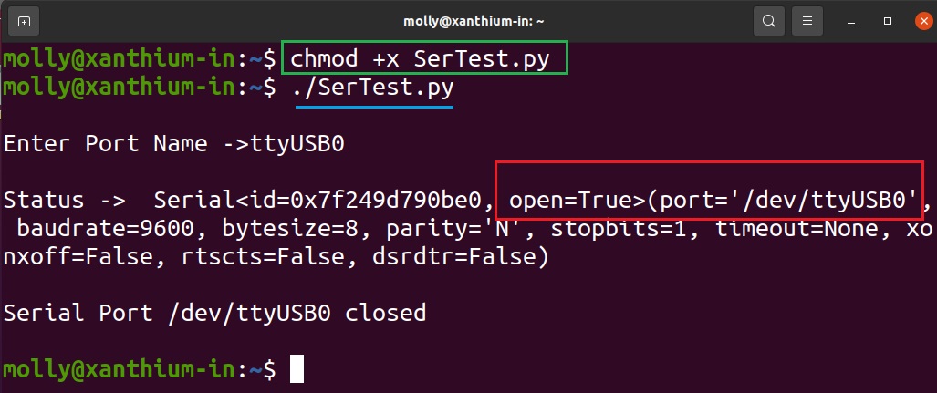 Python Arduino serial communication Code running on Ubuntu Linux