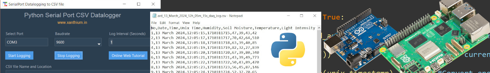 diy opensource python data acquisition and logging software development tutorial for industrial applications like Labjack,Raspberry Pi, Arduino