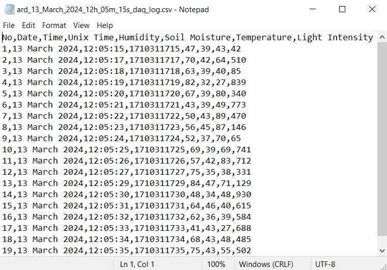 Arduino data acquisition system that logs data to csv file using Python and tkinter