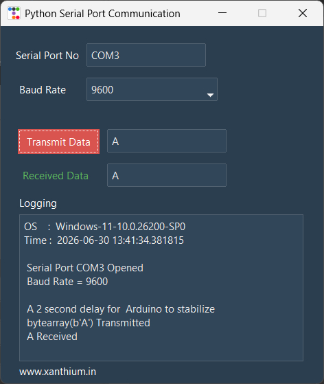 Simple Python tkinter (ttkbootstrap) GUI interface for serial port ...