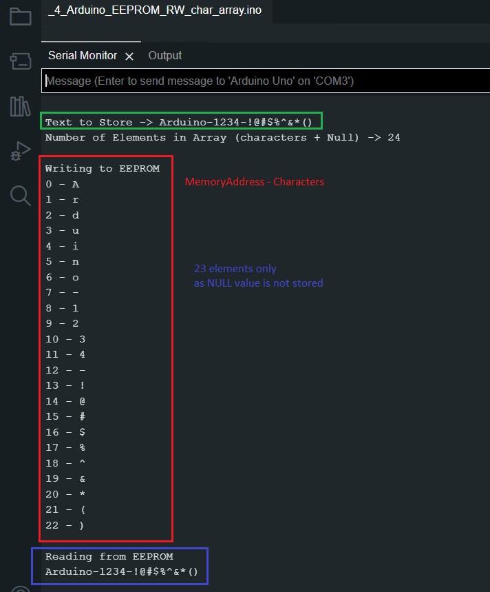 Storing a Text String in Arduino EEPROM 