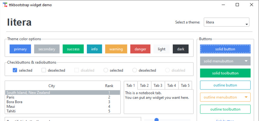 tkinter ttkbootstrap python tutorial for the absolute beginner 