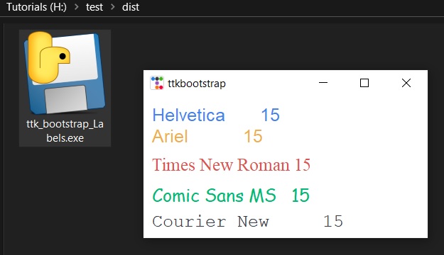 convert ttkbootstrap python script to windows executable using pyinstaller