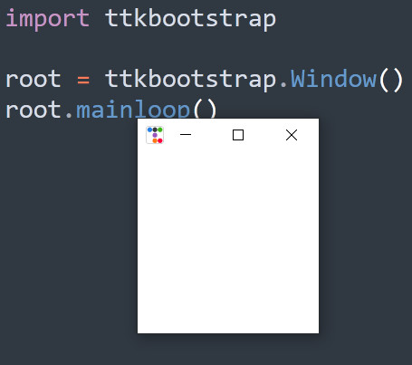 how to create abasic window using python and ttkbootstrap